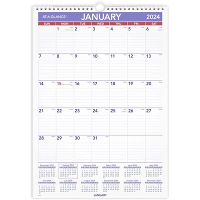 AT-A-GLANCE - Monthly Wall Calendar with Ruled Daily Blocks 12 x 17 White Sheets 12 Month Jan to Dec 2026 AT-A-GLANCE - Monthly Wall Calendar with Ruled Daily Blocks 12 x 17 White Sheets 12 Month Jan to Dec 2026