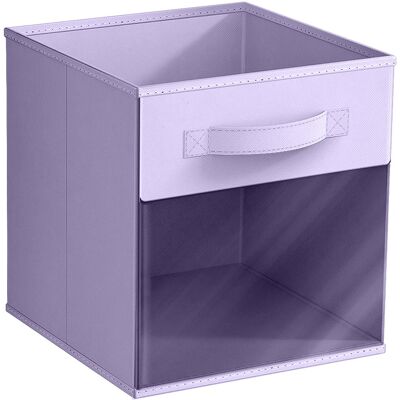 Sorbus - 11 Inch Collapsible Fabric Storage Bin with Clear Window - for Organizing Clothes, Toys, Books, Shelves, Figures - Pastel Purple Sorbus - 11 Inch Collapsible Fabric Storage Bin with Clear Window - for Organizing Clothes, Toys, Books, Shelves, Figures - Pastel Purple