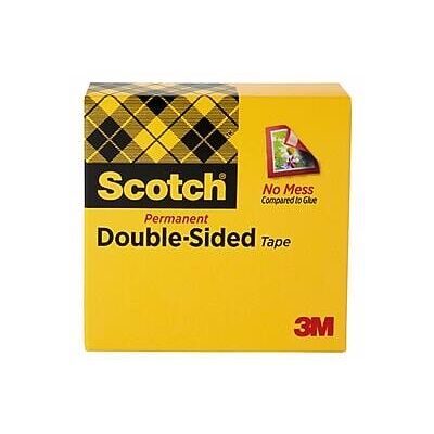 Scotch - Permanent Double Sided Tape Refill, 1/2" x 36 yds - Clear Scotch - Permanent Double Sided Tape Refill, 1/2" x 36 yds - Clear