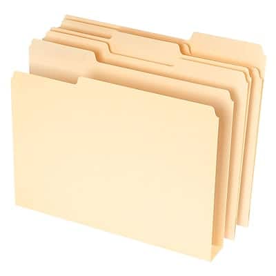 Pendaflex - File Folder, 1/3-Cut Tab, Assorted, Letter Size, 50/Pack - Manila Pendaflex - File Folder, 1/3-Cut Tab, Assorted, Letter Size, 50/Pack - Manila