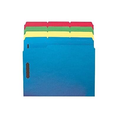 Smead - Fastener File Folders, 2 Fasteners, Reinforced 1/3-Cut Tab, Letter Size, 50/Box - Assorted Colors Smead - Fastener File Folders, 2 Fasteners, Reinforced 1/3-Cut Tab, Letter Size, 50/Box - Assorted Colors