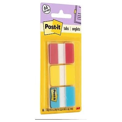 Post-it - Tabs, 1" Wide Colors, 66 Tabs/Pack - Assorted Post-it - Tabs, 1" Wide Colors, 66 Tabs/Pack - Assorted
