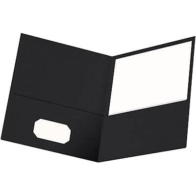 Oxford - 2-Pocket Presentation Folders, 25/Box - Black Oxford - 2-Pocket Presentation Folders, 25/Box - Black