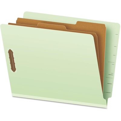 TOPS - Pendaflex End Tab Classification Folders 2.5 Expansion 2 Dividers Letter Size Pale Green Exterior 10 per Box TOPS - Pendaflex End Tab Classification Folders 2.5 Expansion 2 Dividers Letter Size Pale Green Exterior 10 per Box