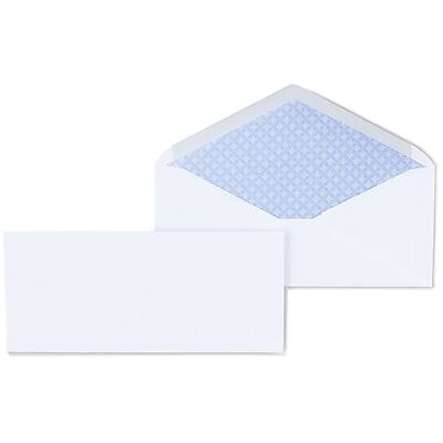 Staples - Security Tinted #10 Business Envelopes, 4 1/8" x 9 1/2", 500/Box - White Staples - Security Tinted #10 Business Envelopes, 4 1/8" x 9 1/2", 500/Box - White