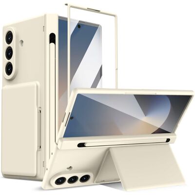 Dteck - Case for Samsung Galaxy Z Fold8 Ultra,Hinge Protection,Rugged Card Holder Cover,with Screen Protector+Pen Slot+Stylus - Apricot Dteck - Case for Samsung Galaxy Z Fold8 Ultra,Hinge Protection,Rugged Card Holder Cover,with Screen Protector+Pen Slot+Stylus - Apricot
