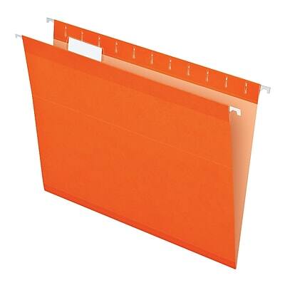 Pendaflex - Reinforced Hanging File Folders, 1/5 Tab, Letter Size, 25/Box - Orange Pendaflex - Reinforced Hanging File Folders, 1/5 Tab, Letter Size, 25/Box - Orange