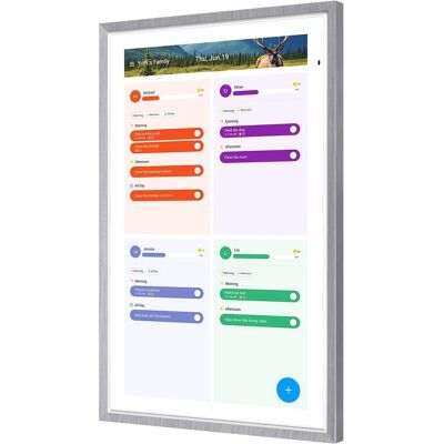 Apolosign - 21.5" Dual-Mode Digital Calendar, Wall Planner, Smart Family Organizer - Spruce Gray Apolosign - 21.5" Dual-Mode Digital Calendar, Wall Planner, Smart Family Organizer - Spruce Gray