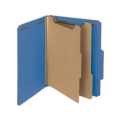 Smead - Heavy Duty Pressboard Classification Folder, 2-Dividers, 2" Expansion, Letter Size, 10/Box - Dark Blue Smead - Heavy Duty Pressboard Classification Folder, 2-Dividers, 2" Expansion, Letter Size, 10/Box - Dark Blue