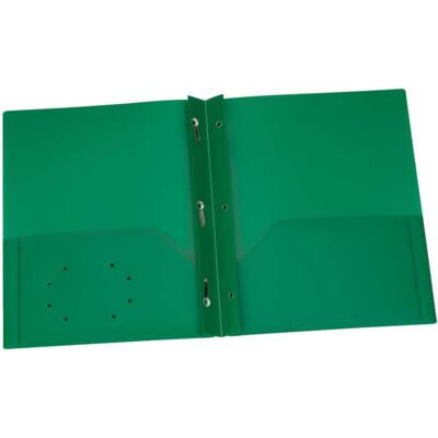 Oxford - Green Poly Two Pocket Portfolio with Prongs, Pack of 25 Oxford - Green Poly Two Pocket Portfolio with Prongs, Pack of 25
