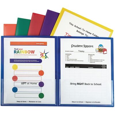 C-Line Products - Classroom Connector Folders, 11 X 8.5, Clear/assorted, 6/pack C-Line Products - Classroom Connector Folders, 11 X 8.5, Clear/assorted, 6/pack