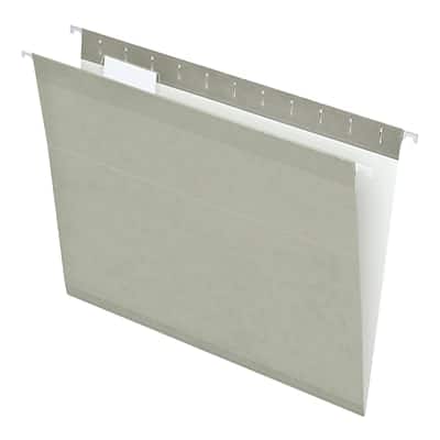 Pendaflex - Reinforced Hanging File Folders, 1/5 Tab, Letter Size, 25/Box - Gray/Silver Pendaflex - Reinforced Hanging File Folders, 1/5 Tab, Letter Size, 25/Box - Gray/Silver