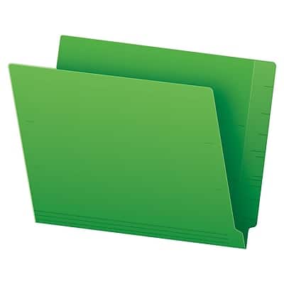 Pendaflex - Recycled End Tab File Folder, Straight Cut, Letter Size, 100/Box - Green Pendaflex - Recycled End Tab File Folder, Straight Cut, Letter Size, 100/Box - Green
