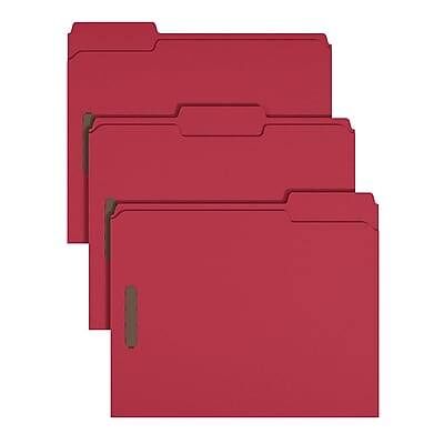 Staples - Reinforced Classification Folder, 3/4" Expansion, Letter Size, 50/Pack - Red Staples - Reinforced Classification Folder, 3/4" Expansion, Letter Size, 50/Pack - Red