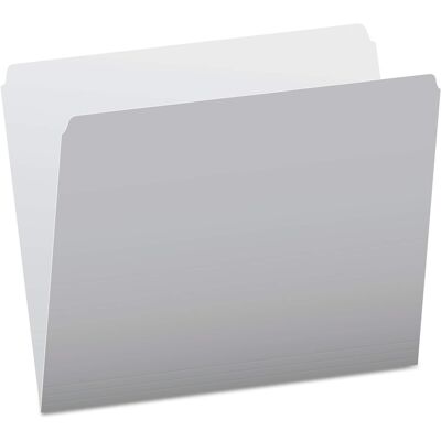 Tops Business Forms - Colored File Folders, Straight Tabs, Letter Size, Gray/Light Gray, 100/Box Tops Business Forms - Colored File Folders, Straight Tabs, Letter Size, Gray/Light Gray, 100/Box