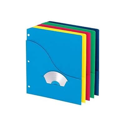 Tops Business Forms - Paper Binder Pockets, 3-Hole Punched, 10/Pack - Assorted Colors Tops Business Forms - Paper Binder Pockets, 3-Hole Punched, 10/Pack - Assorted Colors