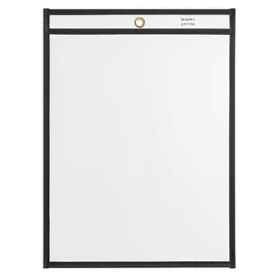 Staples - Heavy Weight Stitched Job Ticket Holder, 8.5" x 11", 25/Pack - Clear Staples - Heavy Weight Stitched Job Ticket Holder, 8.5" x 11", 25/Pack - Clear