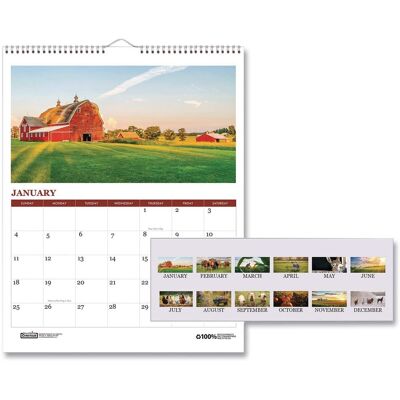 House of Doolittle - 100% Recycled Farm Life Wall Calendar, 11 x 14, White/Multicolor Sheets, 12-Month (Jan-Dec): 2026 House of Doolittle - 100% Recycled Farm Life Wall Calendar, 11 x 14, White/Multicolor Sheets, 12-Month (Jan-Dec): 2026