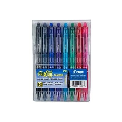 Pilot - FriXion Clicker Retractable Gel Pens, Fine Point, 8/Pack - Assorted Colors Pilot - FriXion Clicker Retractable Gel Pens, Fine Point, 8/Pack - Assorted Colors