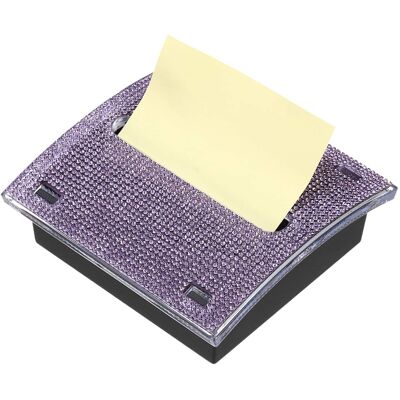 Unique Bargains - Rhinestone Sticky Note Dispenser Pad Holder 4x4 Inch Desk Organizer for Office Home - Purple Unique Bargains - Rhinestone Sticky Note Dispenser Pad Holder 4x4 Inch Desk Organizer for Office Home - Purple