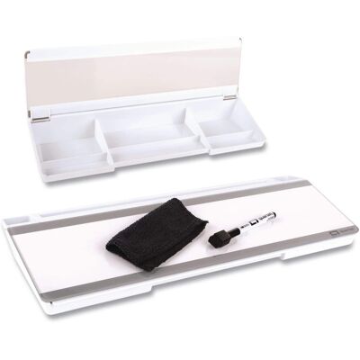 Quartet - Flip-Top Desktop Pad for Notetaking, 18" x 6" Whiteboard with Storage Quartet - Flip-Top Desktop Pad for Notetaking, 18" x 6" Whiteboard with Storage