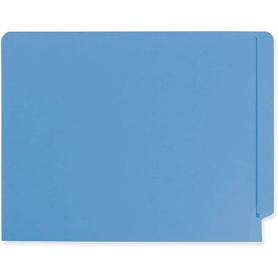 Smead Manufacturing - Shelf-Master Reinforced End Tab Colored Folders, Straight Tabs, Letter Size, 0.75" Expansion, Blue, 100/Box Smead Manufacturing - Shelf-Master Reinforced End Tab Colored Folders, Straight Tabs, Letter Size, 0.75" Expansion, Blue, 100/Box
