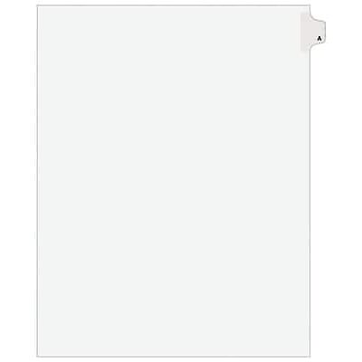 Avery - Legal Pre-Printed Paper Divider, Side Tab A, Style, Letter Size, 25/Pack - White Avery - Legal Pre-Printed Paper Divider, Side Tab A, Style, Letter Size, 25/Pack - White