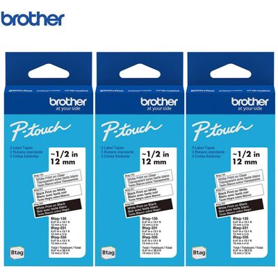 Brother - P-touch Btag Label Tape 3 Pack Brother - P-touch Btag Label Tape 3 Pack