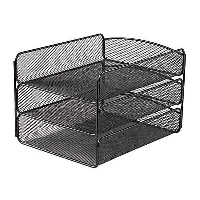 Safco - Onyx Triple Letter Tray Steel - Black Safco - Onyx Triple Letter Tray Steel - Black