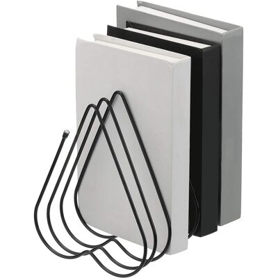 Unique Bargains - Folder Organizer Stand, 7 Slot Retractable Book Ends Metal Heart Shaped File Rack Magazine Letter Paper Home - Black Unique Bargains - Folder Organizer Stand, 7 Slot Retractable Book Ends Metal Heart Shaped File Rack Magazine Letter Paper Home - Black
