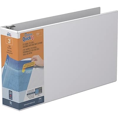 Stride - Heavy Duty 3" 3-Ring View Binders, D-Ring - White Stride - Heavy Duty 3" 3-Ring View Binders, D-Ring - White