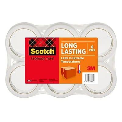 Scotch - Long Lasting Storage Packing Tape, 1.88" x 54.6 yds., 6/Pack - Clear Scotch - Long Lasting Storage Packing Tape, 1.88" x 54.6 yds., 6/Pack - Clear