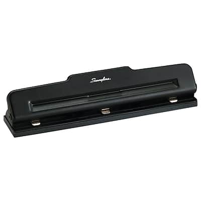 Swingline - Light Duty Desktop Adjustable Hole Punch, 10 Sheet Capacity - Black Swingline - Light Duty Desktop Adjustable Hole Punch, 10 Sheet Capacity - Black