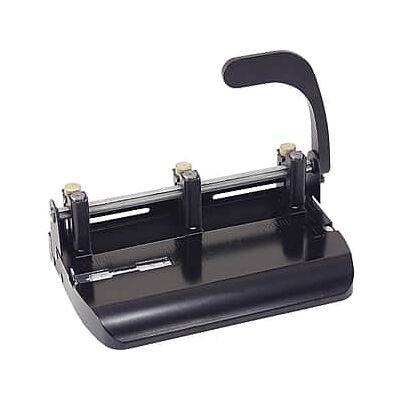Officemate - Heavy Duty Adjustable 2-3 Hole Punch with Lever Handle, 32 Sheet Capacity - Black Officemate - Heavy Duty Adjustable 2-3 Hole Punch with Lever Handle, 32 Sheet Capacity - Black