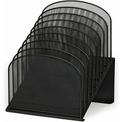 Safco - Onyx Wire Mesh Desktop Organizer 8 Compartment Compartment Size : 1" 14" x 11.75" x 10.75" Desktop Steel - Black Safco - Onyx Wire Mesh Desktop Organizer 8 Compartment Compartment Size : 1" 14" x 11.75" x 10.75" Desktop Steel - Black