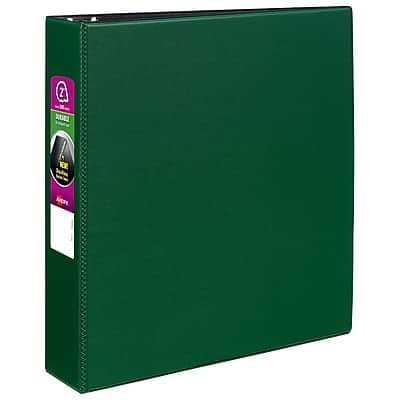 Avery - Durable 2" 3-Ring Non-View Binders, Slant Ring - Green Avery - Durable 2" 3-Ring Non-View Binders, Slant Ring - Green