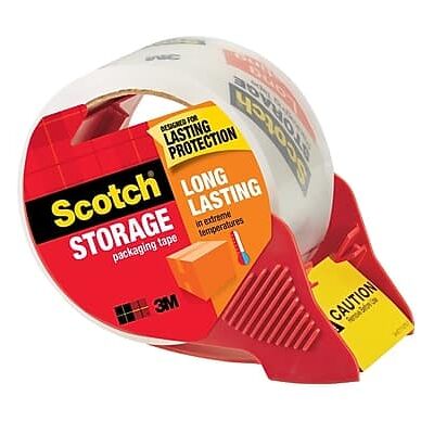 Scotch - Long Lasting Storage Packing Tape with Dispenser, 1.88" x 38.2 yds - Clear Scotch - Long Lasting Storage Packing Tape with Dispenser, 1.88" x 38.2 yds - Clear