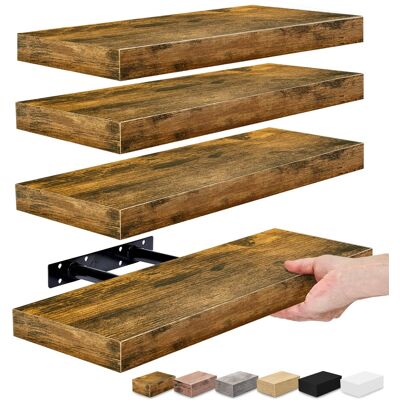 4 Pack 16 Inch Sorbus Floating Shelves - for Bedroom, Kitchen, Living Room, Office - for Trophies, Books, Frames, etc - Brown 4 Pack 16 Inch Sorbus Floating Shelves - for Bedroom, Kitchen, Living Room, Office - for Trophies, Books, Frames, etc - Brown