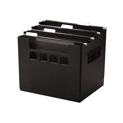 Esselte - DecoFlex Large Capacity Desktop File Box, Letter Size - Black Esselte - DecoFlex Large Capacity Desktop File Box, Letter Size - Black