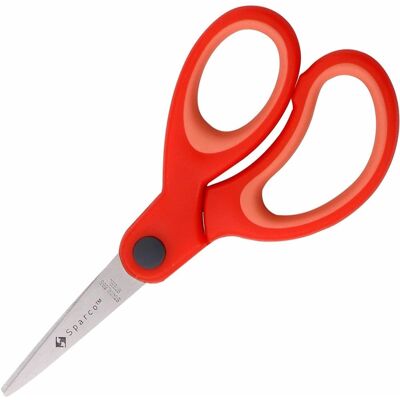 Sparco - 5" Kids Pointed End Scissors Pointed Tip 1 Each - Red Sparco - 5" Kids Pointed End Scissors Pointed Tip 1 Each - Red
