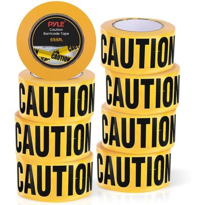 Pyle - Caution Tape Caution Do Not Enter” 200 Meter Roll of Non-Adhesive Safety Barricade Warning Tape - Yellow Pyle - Caution Tape Caution Do Not Enter” 200 Meter Roll of Non-Adhesive Safety Barricade Warning Tape - Yellow