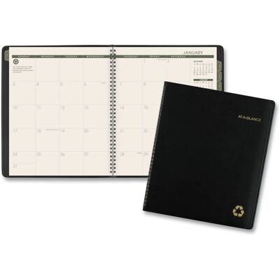 AT-A-GLANCE - Recycled Monthly Planner 11 x 9 Black Cover 13 Month Jan 2026 to Jan 2027 AT-A-GLANCE - Recycled Monthly Planner 11 x 9 Black Cover 13 Month Jan 2026 to Jan 2027
