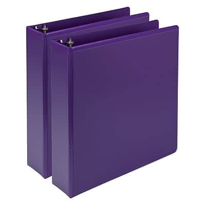 Samsill - Earth's Choice Plant-Based 2" View Binders, 3-Ring , Made in USA, 2/Pack - Purple Samsill - Earth's Choice Plant-Based 2" View Binders, 3-Ring , Made in USA, 2/Pack - Purple