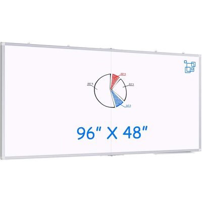 maxtek - Bulletin Boards 96 x 48 inches Whiteboards & Presentation Supplies Board Dry Erase Foldable Erase Board - White maxtek - Bulletin Boards 96 x 48 inches Whiteboards & Presentation Supplies Board Dry Erase Foldable Erase Board - White