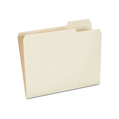 Staples - 30% Recycled File Folders, 1/3-Cut Tab, Right Position, Letter Size, 100/Box - Manila Staples - 30% Recycled File Folders, 1/3-Cut Tab, Right Position, Letter Size, 100/Box - Manila