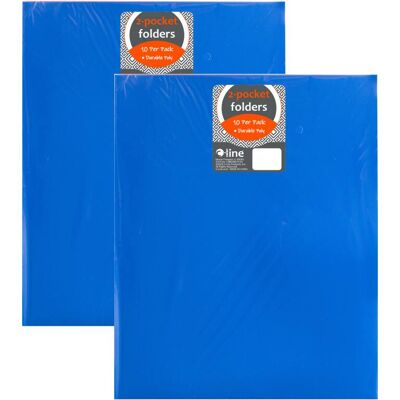 C-line - Two-Pocket Heavyweight Poly Portfolio Folder, Primary Colors, 10 Per Pack, 2 Packs C-line - Two-Pocket Heavyweight Poly Portfolio Folder, Primary Colors, 10 Per Pack, 2 Packs