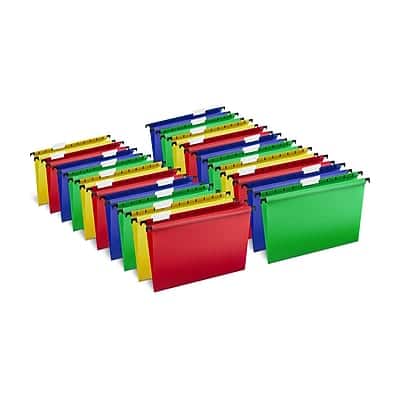 Staples - Hanging File Folder, 5-Tab, Letter Size, 20/Box - Assorted Staples - Hanging File Folder, 5-Tab, Letter Size, 20/Box - Assorted