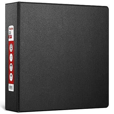 Staples - 3" 3-Ring Non-View Binder, D-Ring - Black Staples - 3" 3-Ring Non-View Binder, D-Ring - Black