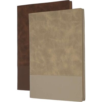 Unique Bargains - 2pcs Hardcover Leather Lined Journal, 100 Pages 8.3x5.7" A5 Lined Diary Notebook for Office Home Writing - Beige/Brown Unique Bargains - 2pcs Hardcover Leather Lined Journal, 100 Pages 8.3x5.7" A5 Lined Diary Notebook for Office Home Writing - Beige/Brown