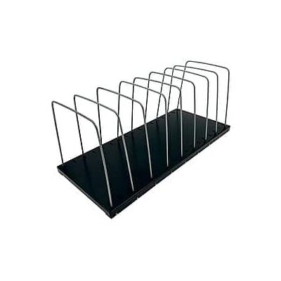Huron - 8-Compartment Steel File Organizer - Black Huron - 8-Compartment Steel File Organizer - Black